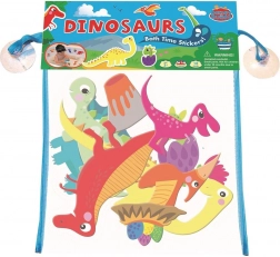 Dinosaur bath stickers with mesh bag