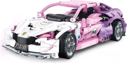 Bouwset sportauto roze, 652 stukjes