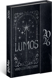 Wekelijkse magnetische agenda Harry Potter Lumos 2026, 11 x 16 cm
