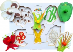 Houten bord puzzel Groenten