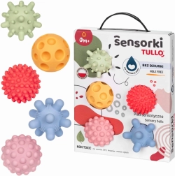 Pastelkleurige sensorische ballen voor baby’s zonder gaatjes – set van 5 stuks