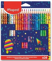 Kleurpotloden MAPED Pixel Party 24 stuks