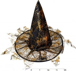 Chapeau de sorcier avec franges 35 × 37,5 cm