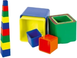Stapelkubussen van plastic, 9 stuks