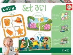 Educa Children's Puzzle Set: Colors, Sequences and Opposites 3-in-1