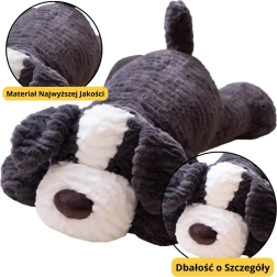 Plush Dog Dark Gray 30 cm