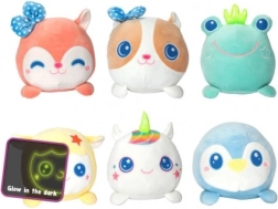 Pluchen dieren die in het donker gloeien 20x26cm