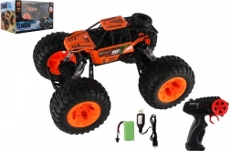 Voiture RC tout-terrain 2,4 GHz en plastique 32 cm avec batterie rechargeable – Orange