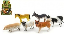 Domestic farm animals plastic 11 cm assorted types - 1 piece