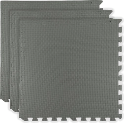 HUMBI Foam Floor Mat 180 × 60 cm, large puzzle, waterproof, safe, dark gray (3 pcs)