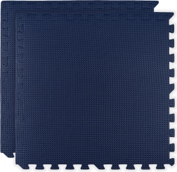 HUMBI foam speelmat 120 × 60, grote waterdichte puzzel, veilig, 2 stuks, donkerblauw