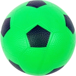 Rubberen bal groen 16 cm – voetbalpatroon