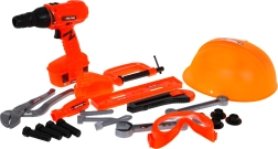 Kids' Little Mechanic Set 3+ with Cordless Drill Driver and Tools, 22 Pieces