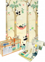 Large folding XPE foam educational mat 120 × 180 cm – panda animals