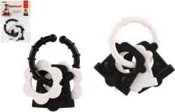 Bijtringen voor baby’s – zwart-witte vormen, rammelaar en handvat