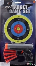 Speelgoedpistool met zuignappen en doelwit