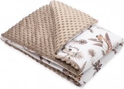 Kinderdeken van minky met vulling Safari 80 × 100 cm