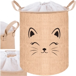 Textiele speelgoed- en wasmand met deksel 35 l KRUZZEL