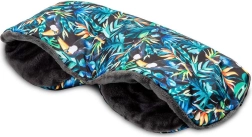 SENSILLO stroller hand muff with toucan motif, 40 × 22 cm