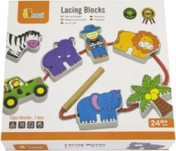 Viga houten rijgblokken Safari ZOO