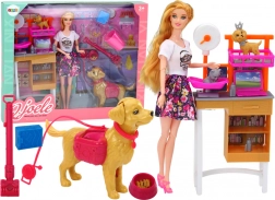 Belevingsset met pop en huisdiertjes – dierenartszorg en grooming