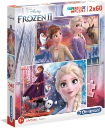 Puzzel 2x60 stukjes Frozen 2 Superkleuren