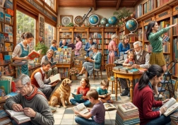 Puzzle Bookstore 2000 Pieces Bluebird