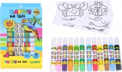 Glitzer-Glasfarben 11+1, 10 ml