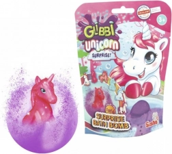Glibbi unicorn bruisbal voor in bad met verrassing