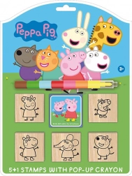 Stempelset Peppa Pig met waskrijt