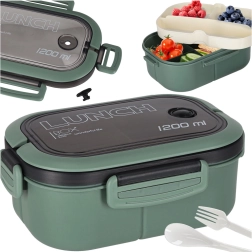 Lunch box à compartiments 1200 ml, vert
