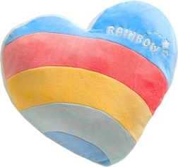 Plush Rainbow Heart-Shaped Pillow