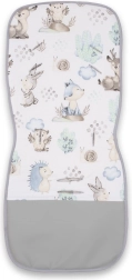 Baby Mix stroller liner hedgehog, double-sided muslin/cotton with eco leatherette