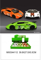 Metall-Sportwagenmodell mit zu öffnenden Türen und Pull-Back-Funktion