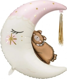 Folieballon beertje op de maan 71 × 86 cm