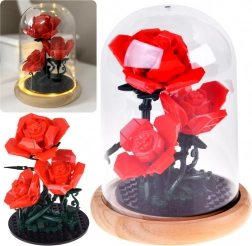 Bouwset verlichte roos onder koepel, 219 stukjes