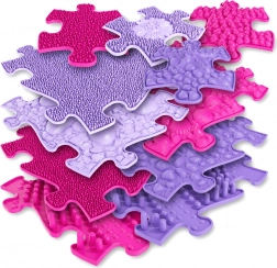 Woopie sensorimotorische orthopedische puzzelmat 11 stuks – roze/paars
