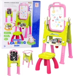 5-in-1 bord met stoeltje multifunctioneel roze