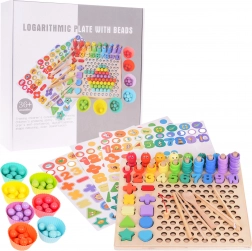 Houten educatieve spelset 3+ met magnetisch vissen, leren tellen en patroonleggen