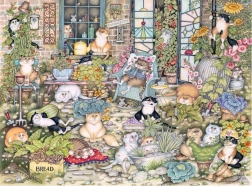 RAVENSBURGER puzzel Crazy Cats: kattenleven, 500 stukjes