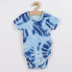 Babyromper van katoen met korte mouwen Nicol Tomi blauw