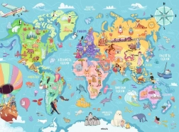 Puzzle World Map XXL 100 Pieces