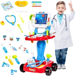 Kinderartsenkar – set voor de kleine dokter – Rood