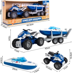 Set de police – quad et bateau à moteur 1:16
