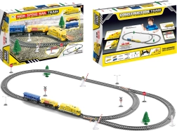 Grote elektrische trein treinrails wagons licht