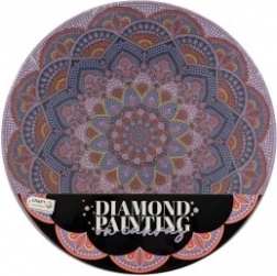 Diamant schilderen Mandala Bloem paars diameter 30 cm