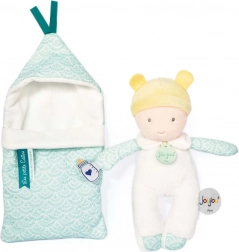 Doudou Jolijou bébé dans gigoteuse à enfiler 20 cm – Turquoise