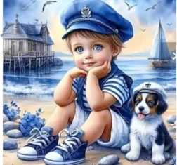 Diamant schilderen Kleine Zeeman 30 × 40 cm