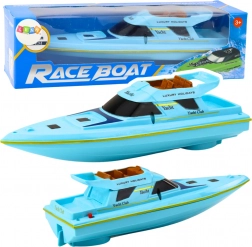 Blue Battery-Powered Motorboat