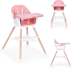 Kinder eetstoel 2-in-1, roze, ECOTOYS